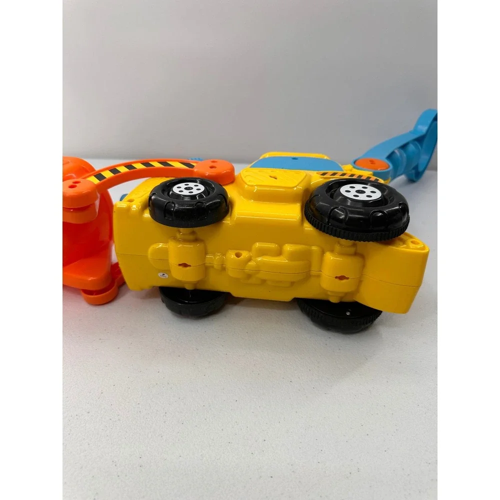 VTech Push and Pop Bulldozer Toddler Learning Toy Yellow Construction Truck Kids